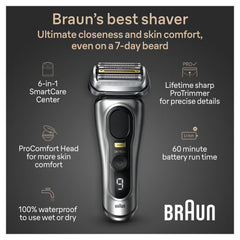 Series 9 PRO+ Electric Shaver with 6-in-1 SmartCare Center, ProComfort Head, 9597cc