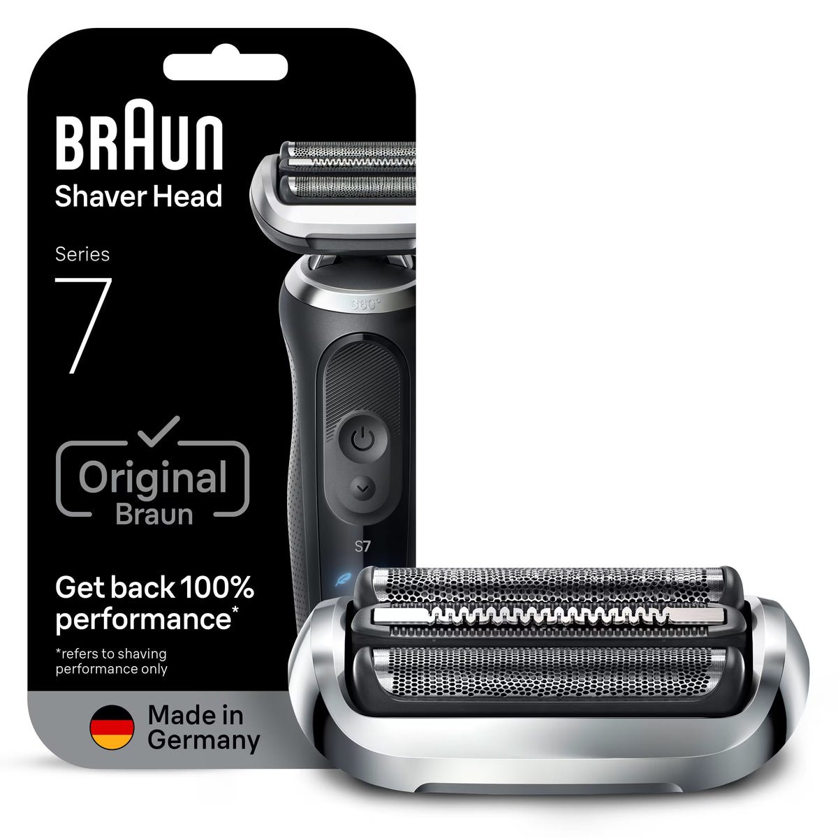 Braun Electric Shaver Head Replacement Part 74s Silver, Compatible with Series 7 Electric Razors for Men