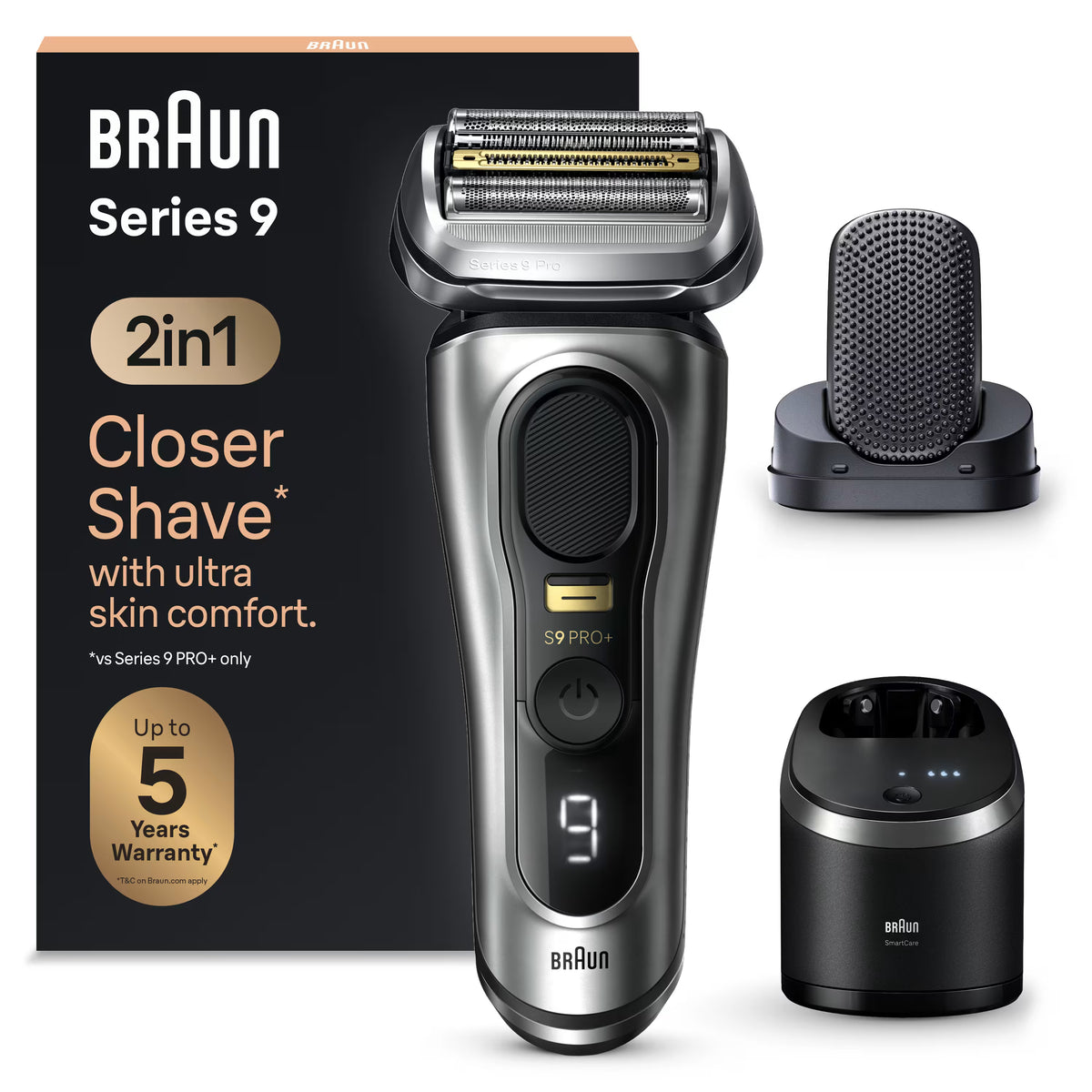 Series 9 PRO+ Electric Shaver with  6-in-1 SmartCare Center, ProComfort Head, 9597cc